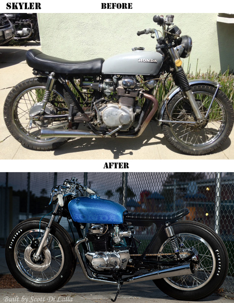 Cafe Racer Build Before and After